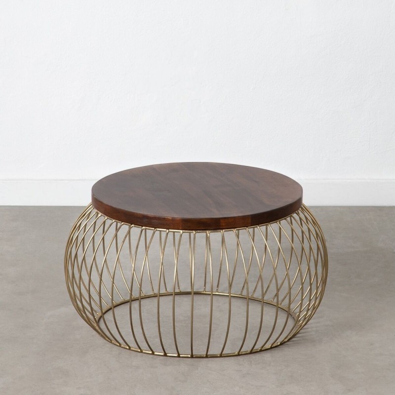 Table d'appoint Doré Naturel 61 x 61 x 33 cm