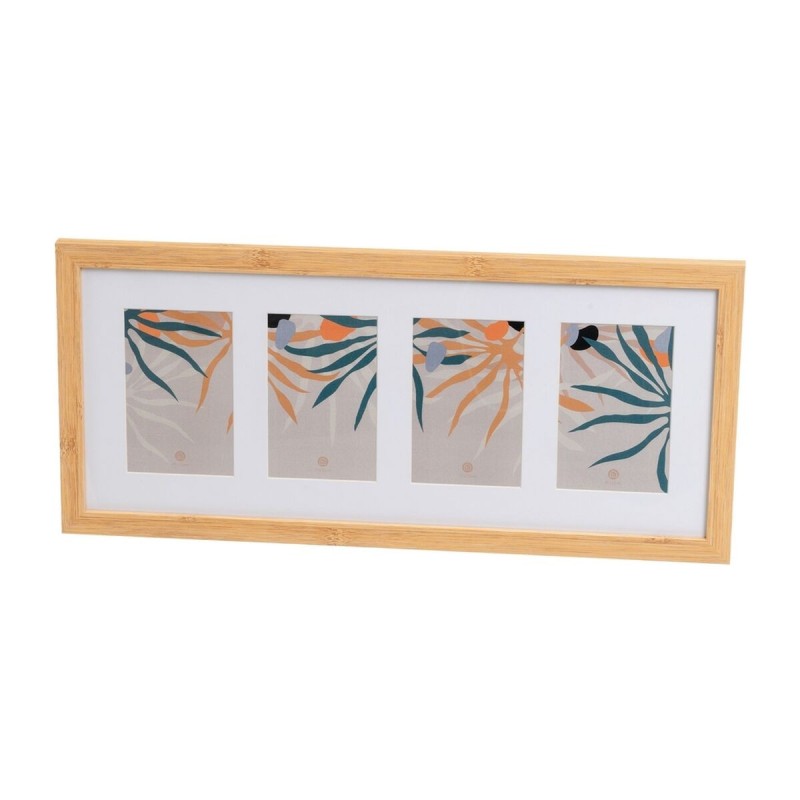 Cadre photo Blanc Naturel Verre Bois MDF