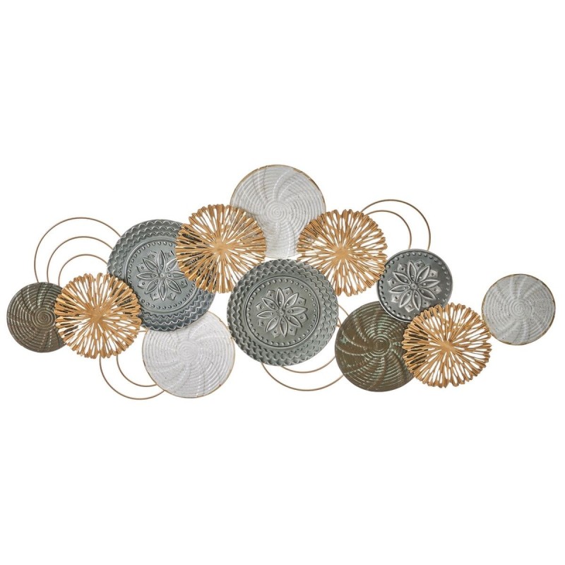 Décoration murale Multicouleur Fer Cercles 120 x 4