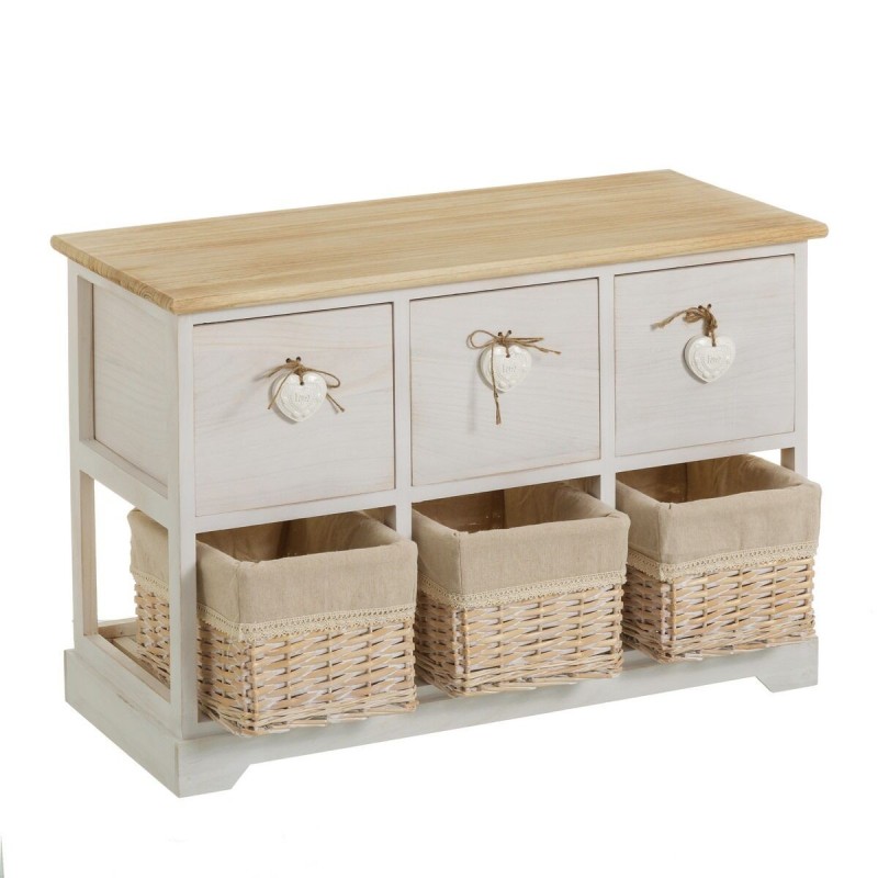 Commode SWEET HEART Crème Naturel 71 x 32 x 49 cm