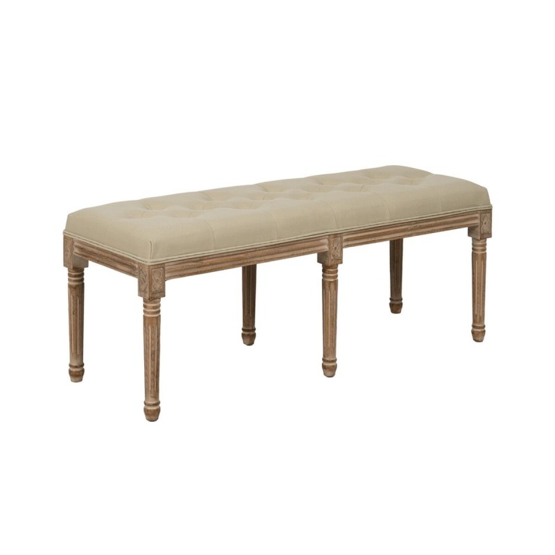 Banquette Beige Bois d'hévéa 122 x 41 x 46 cm