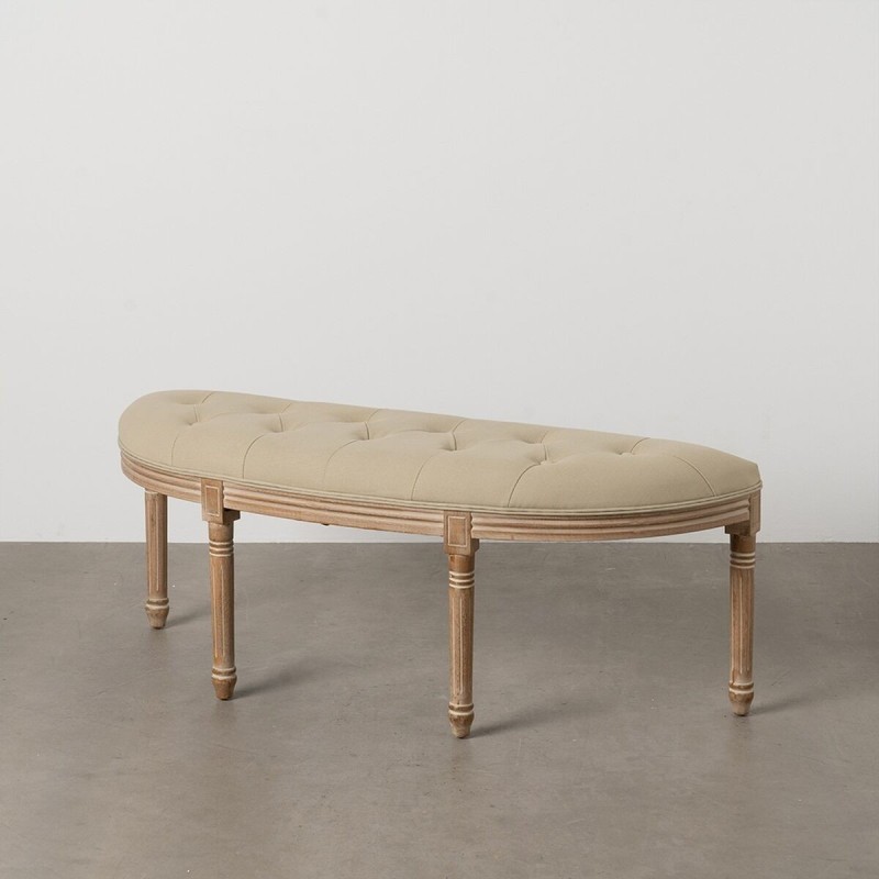 Banquette Beige Bois d'hévéa 125 x 45 x 48 cm