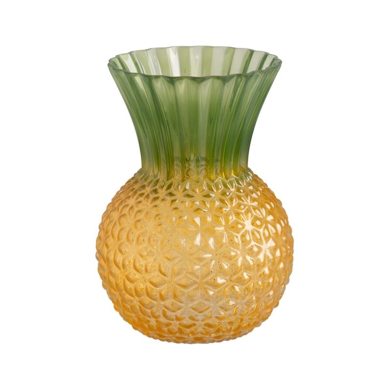 Vase Jaune Vert Verre