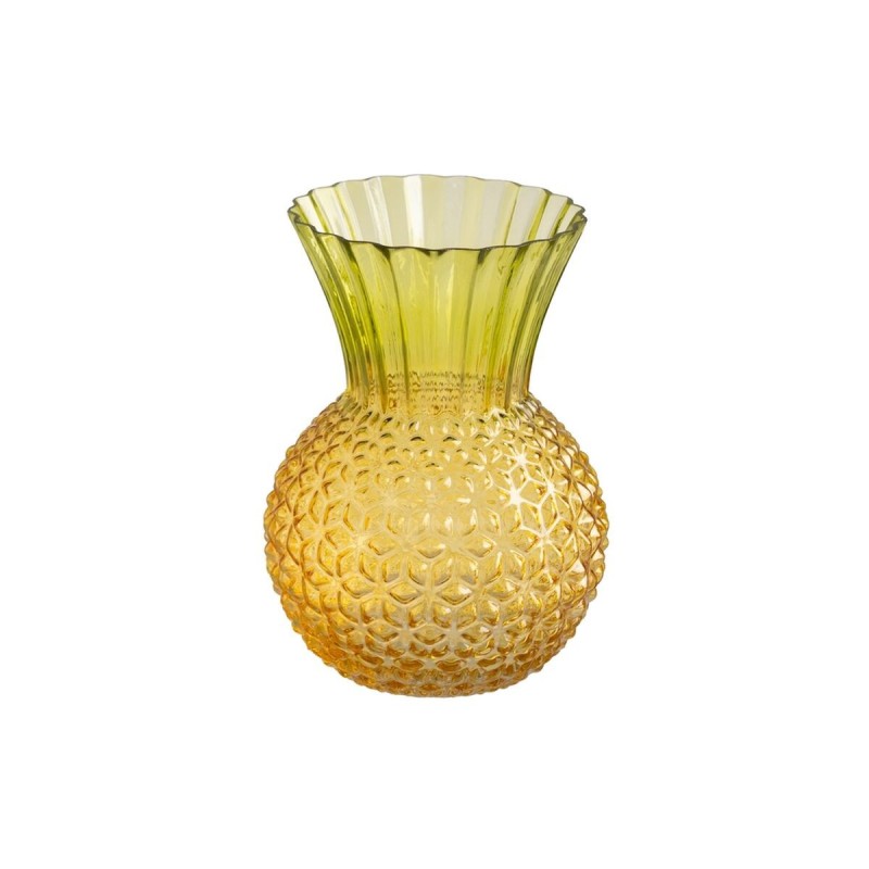 Vase Jaune Vert Verre