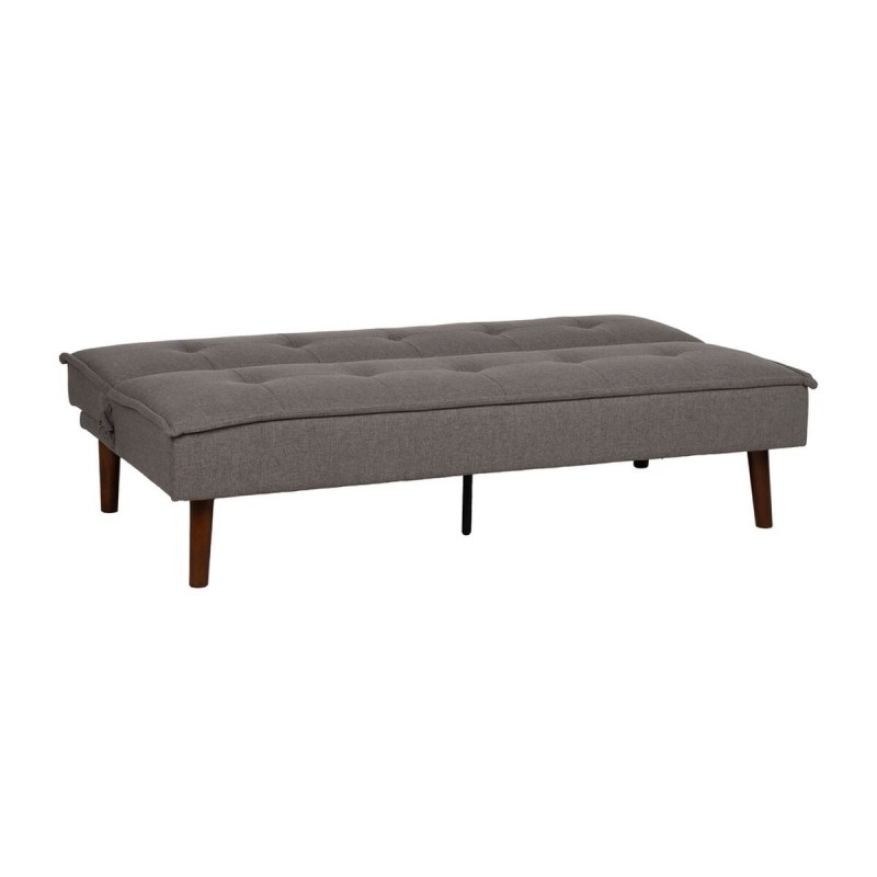 Canapé Convertible Noir Gris 181 x 102 x 85 cm