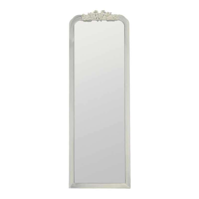 Miroir sur pied Blanc Verre Bois de paulownia 60 x 180 x 4 cm