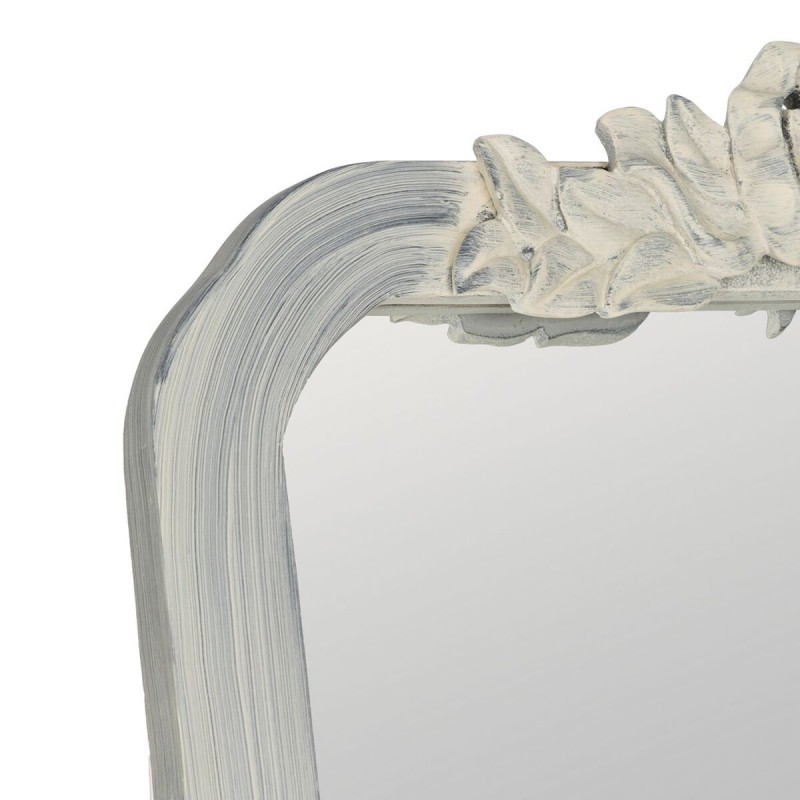 Miroir sur pied Blanc Verre Bois de paulownia 60 x 180 x 4 cm