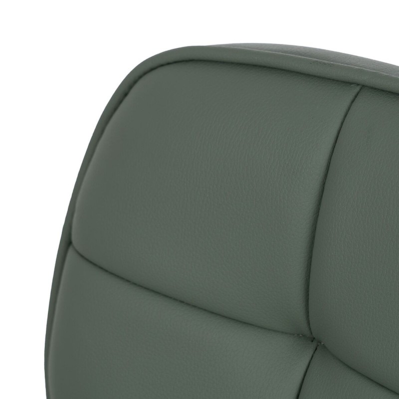 Chaise de Salle à Manger Vert Gris Nylon Polyester Mousse Bois Fer 57 x 60,5 x 85 cm