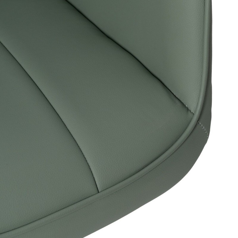 Chaise de Salle à Manger Vert Gris Nylon Polyester Mousse Bois Fer 57 x 60,5 x 85 cm