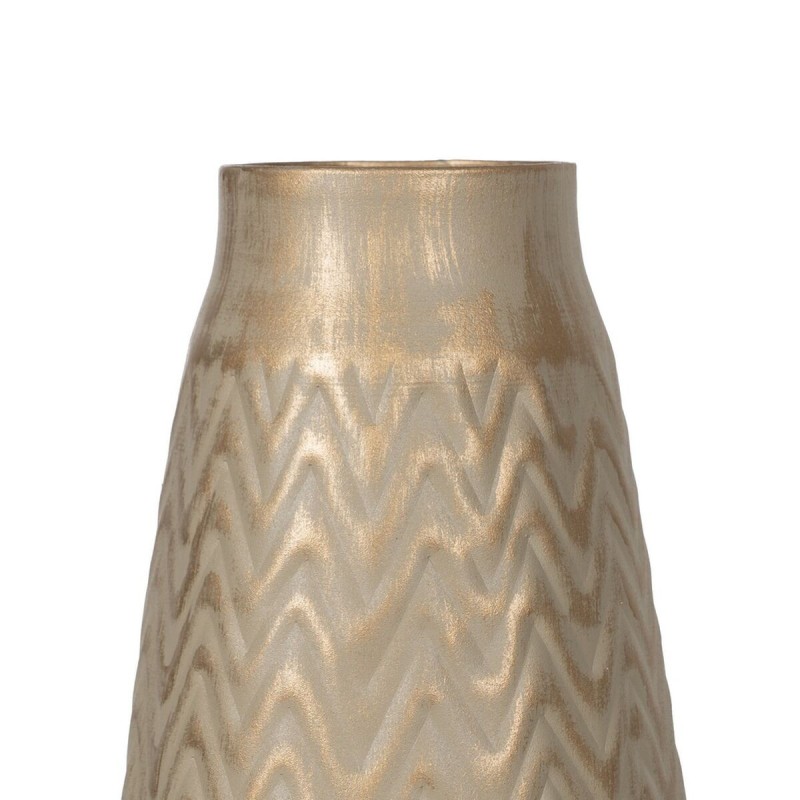 Vase Beige Doré Fer 21 x 21 x 34 cm