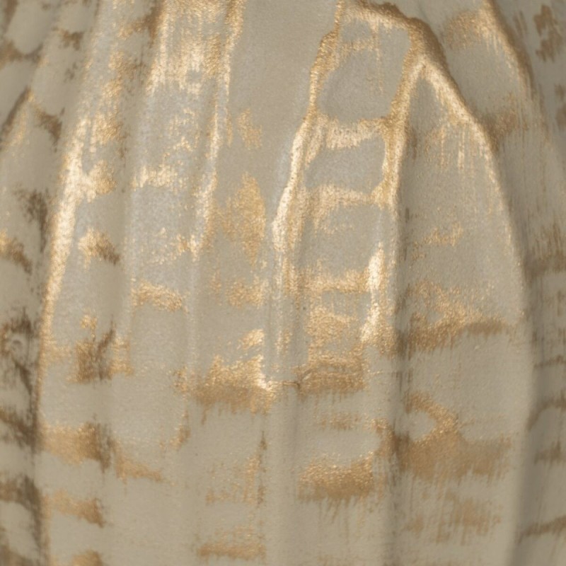 Vase Beige Doré Fer 16 x 16 x 30 cm