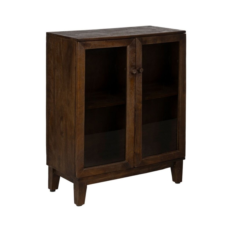 Armoire Marron Verre Bois de manguier 80 x 40 x 100 cm