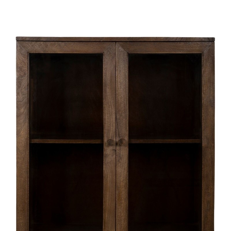 Présentoir Marron Verre Bois de manguier 80 x 40 x 140 cm