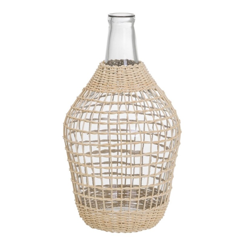 Vase Naturel verre Rotin 23 x 23 x 40 cm