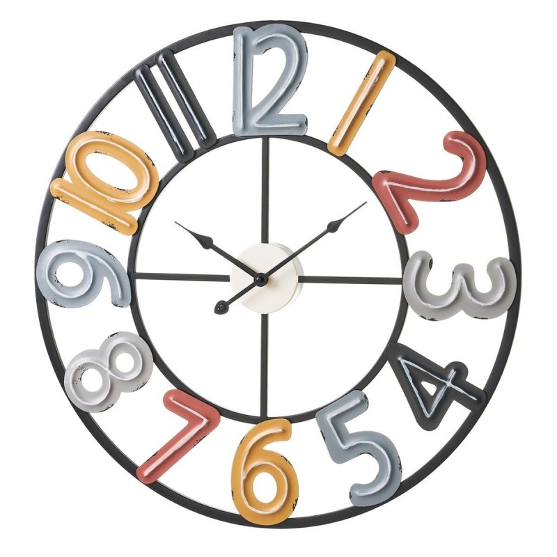 Horloge Murale Multicouleur Métal 60 x 3