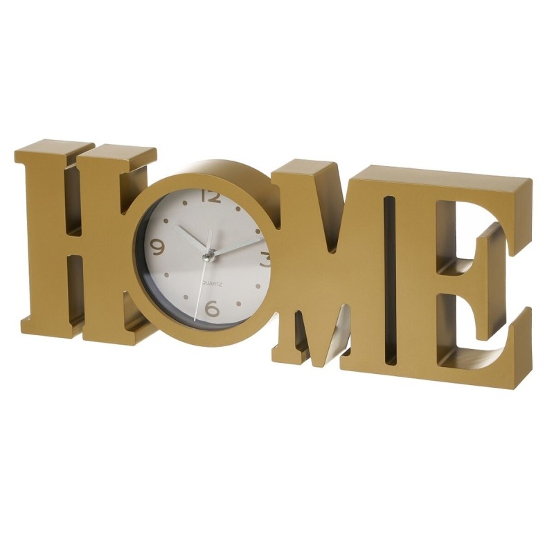 Horloge de table HOME Doré Plastique 39 x 3