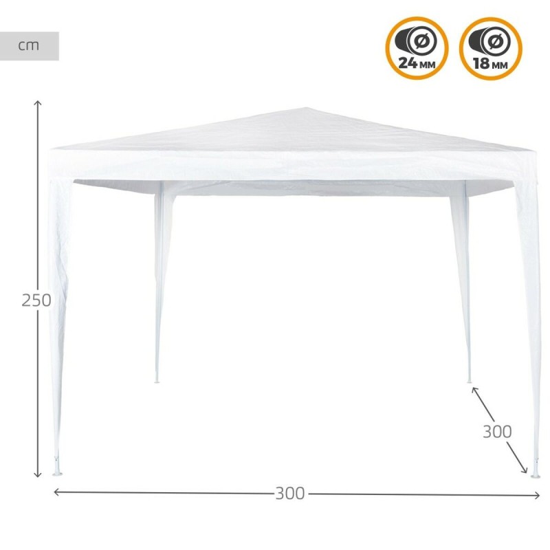 Tonnelle Aktive 300 x 250 x 300 cm Blanc Plastique