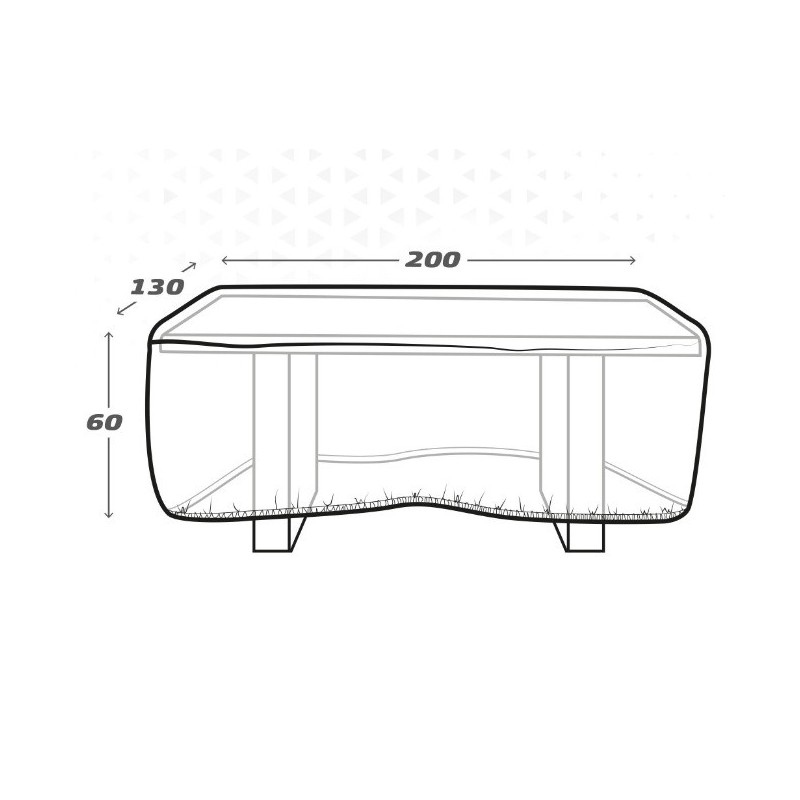 Étui de protection Aktive Tables Polyéthylène 200 x 60 x 130 cm (6 Unités)