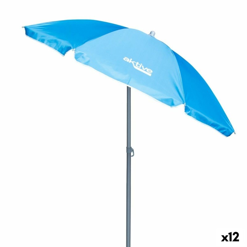 Parasol Aktive UV50 Ø 180 cm Bleu Polyester Aluminium 180 x 187