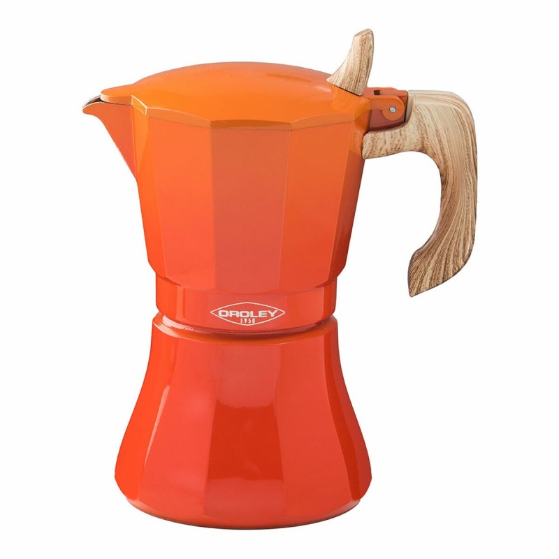 Cafetière Italienne Oroley Petra Orange Aluminium 6 Tasses