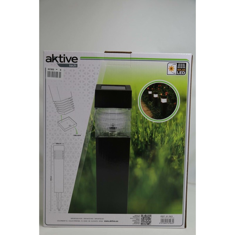 Set de bornes de jardin solaires Aktive 4 Pièces Plastique 6 x 39,5 x 6 cm (4 Unités)