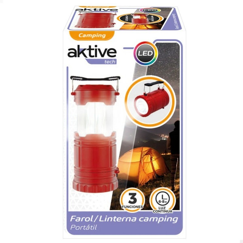 Lanterne à LED Aktive Rouge Camping (6 Unités)