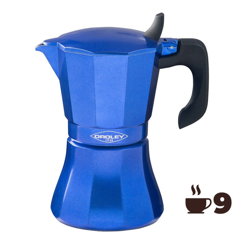 Cafetière Italienne Oroley Petra Bleu Aluminium 9 Tasses