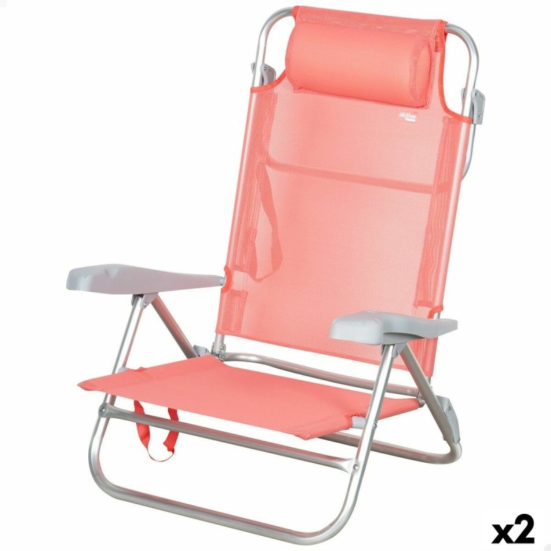 Chaise Pliante Aktive 47 x 82 x 49 cm Flamingo (2 Unités)