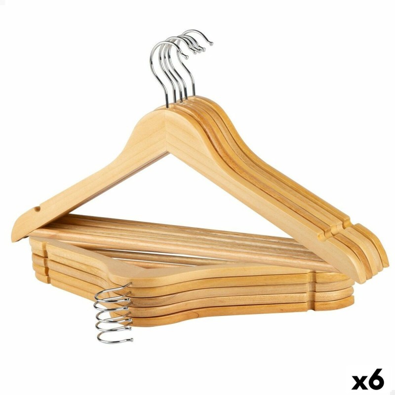 Jeu de porte-manteaux Max Home Naturel Bois Acier 44