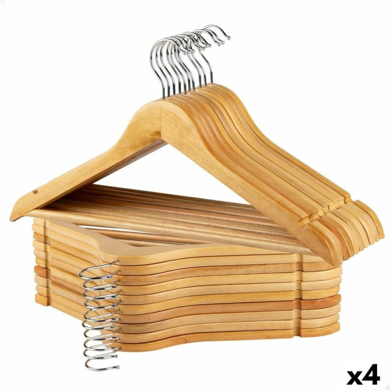 Jeu de porte-manteaux Max Home Naturel Bois Acier 44