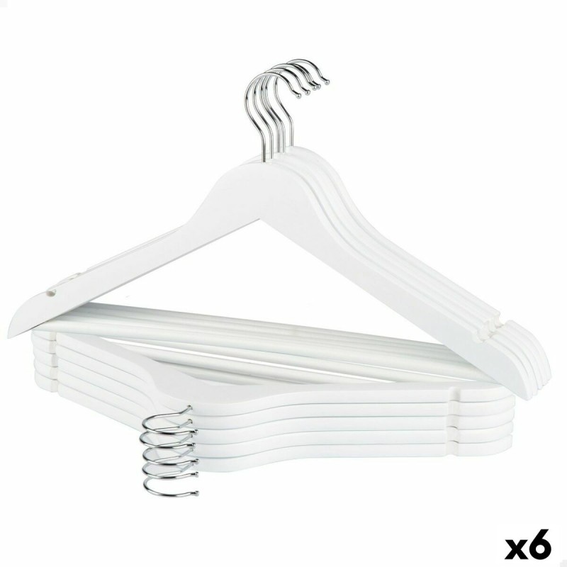 Jeu de porte-manteaux Max Home Blanc Bois Acier 44