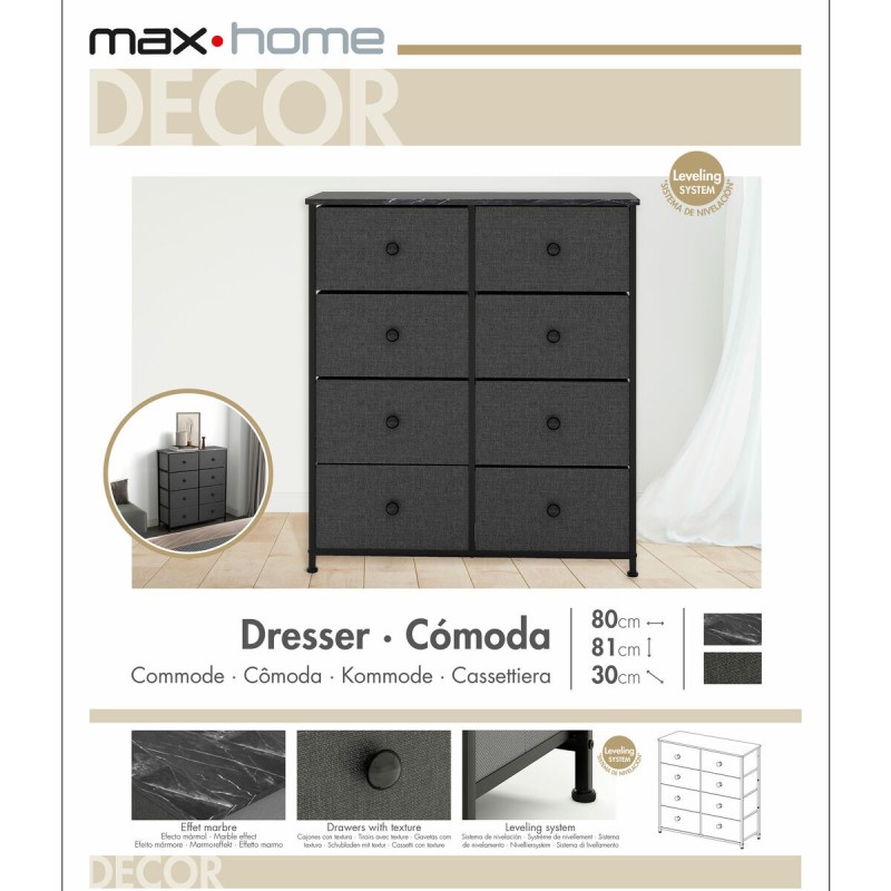 Commode Max Home Gris Marbre 80 x 81 x 30 cm