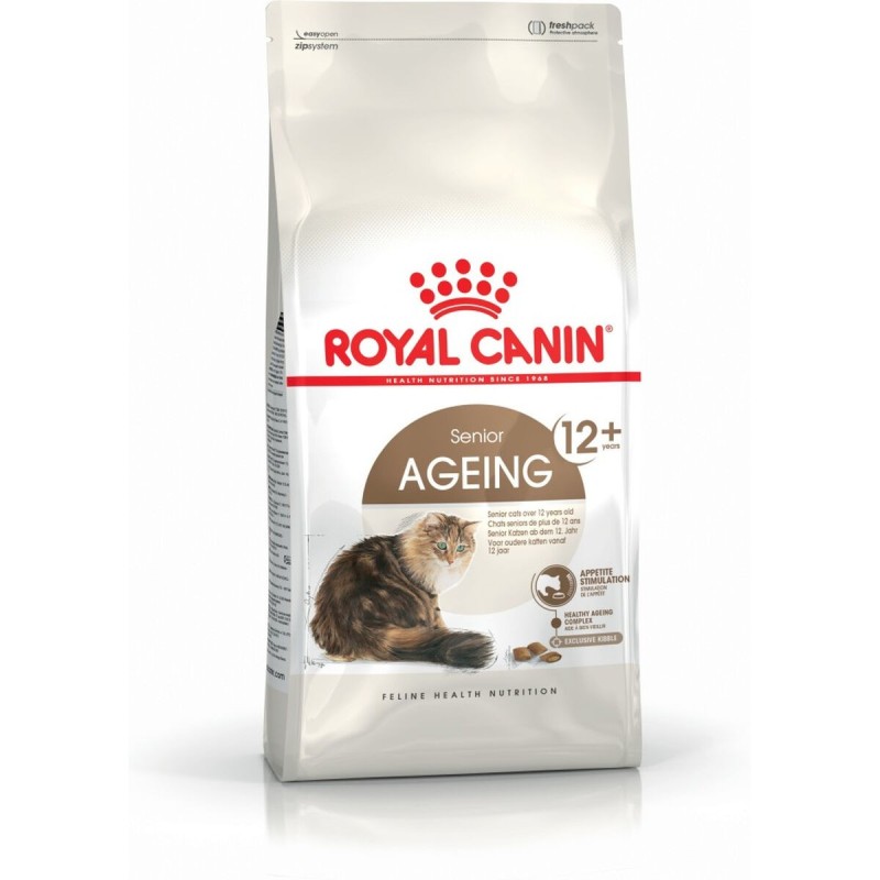 Aliments pour chat Royal Canin Senior Ageing 12+ Senior Poulet Légumes Oiseaux 4 Kg