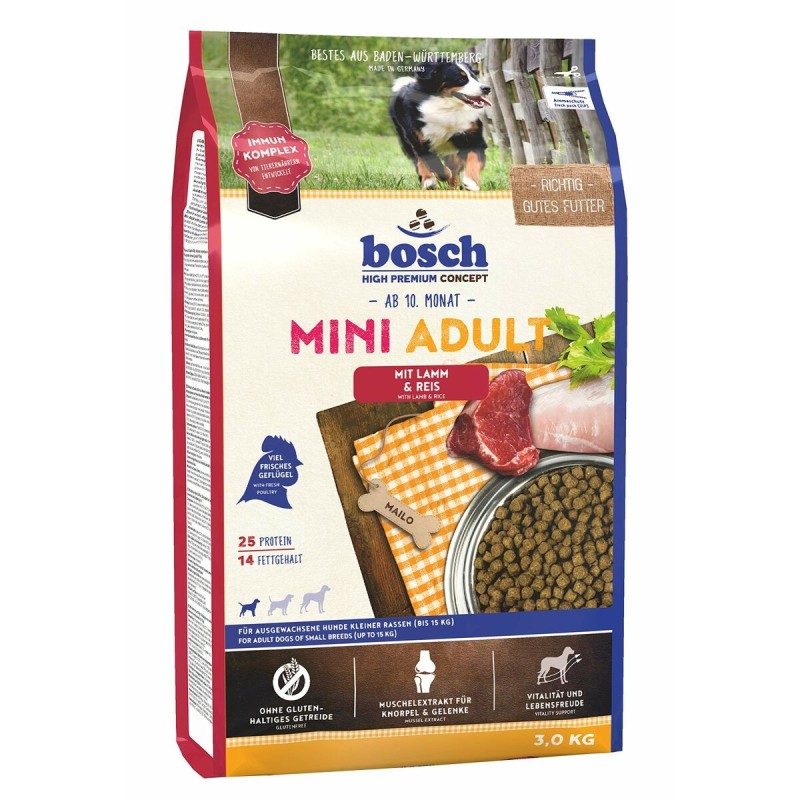 Nourriture BOSCH Adulte Agneau Riz 3 Kg