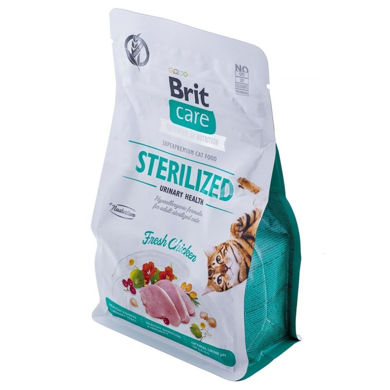 Aliments pour chat Brit Care Grain-Free Sterilized Urinary Adulte Poulet 400 g