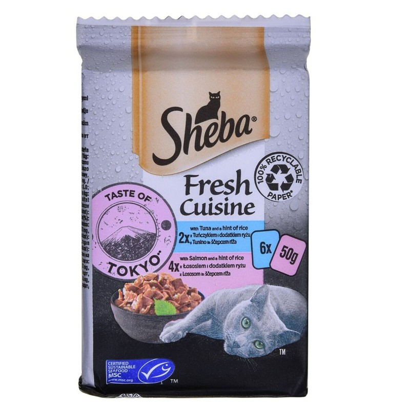 Aliments pour chat Sheba                                 Saumon Thon 6 x 50 g