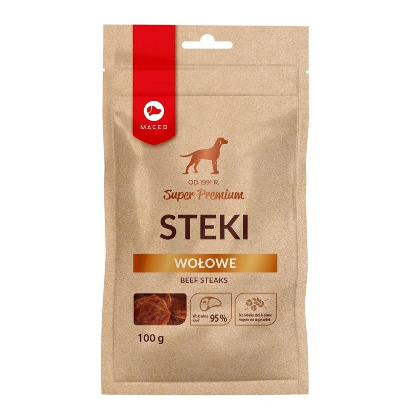 Snack pour chiens Maced Veau 100 g