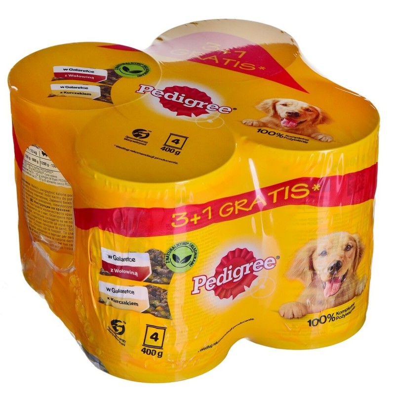 Alimentation humide Pedigree                                 Poulet Veau 4 x 400 g