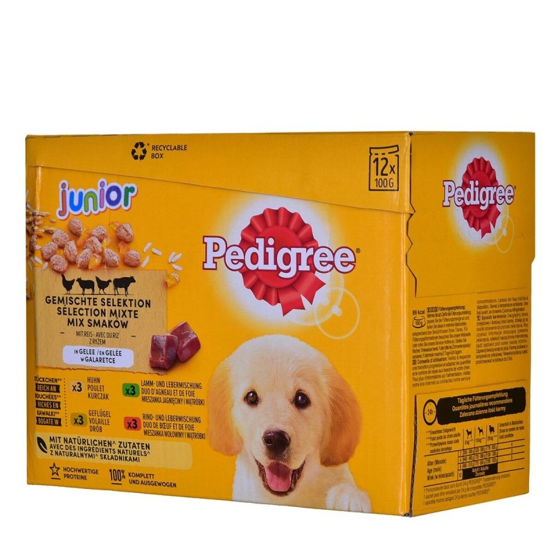 Alimentation humide Pedigree unior Selection Poulet Veau Agneau Oiseaux 100 g 12 x 100 g