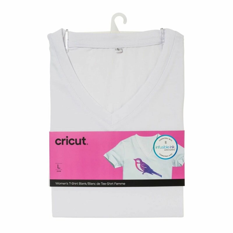 Tee-shirt personnalisable pour Plotter Cricut Women's Blanc (L)