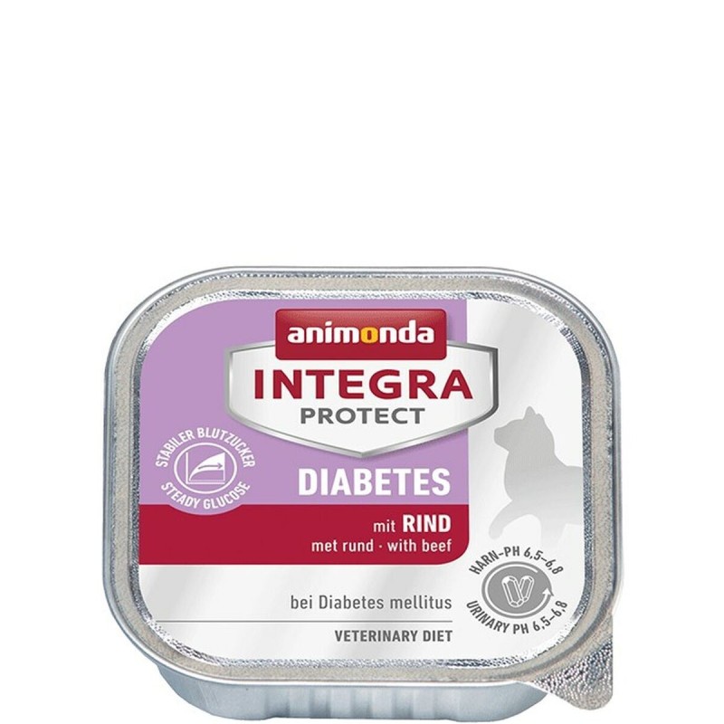 Aliments pour chat Animonda Integra Protect Diabetes Veau 100 g 100 L