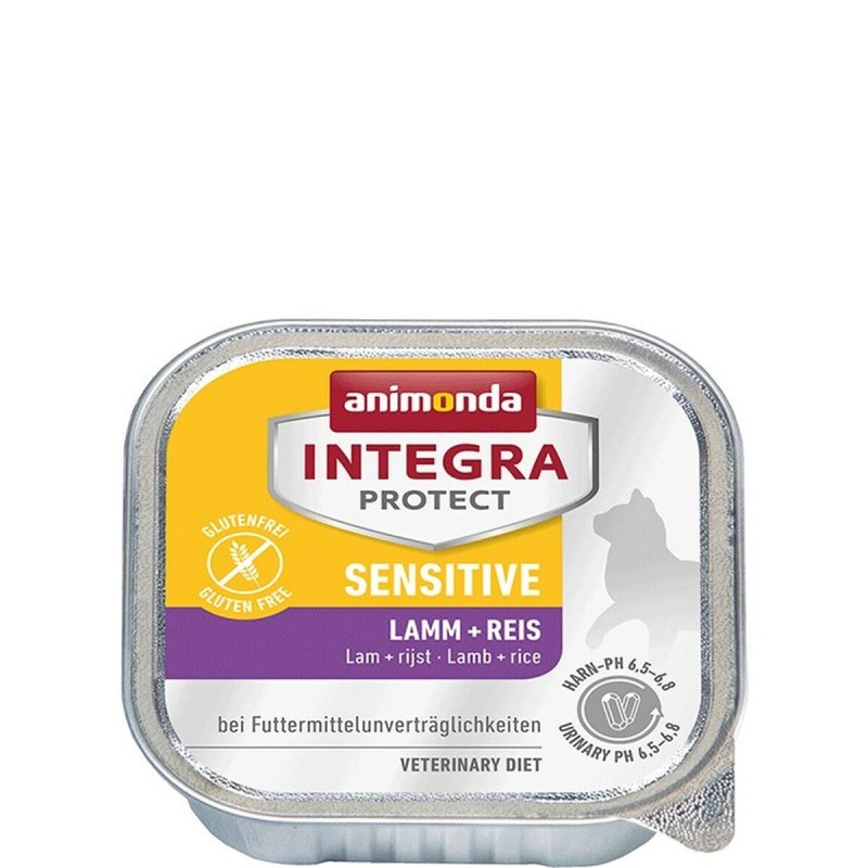 Aliments pour chat Animonda Integra Protect Sensitive Agneau Riz 100 g 100 L