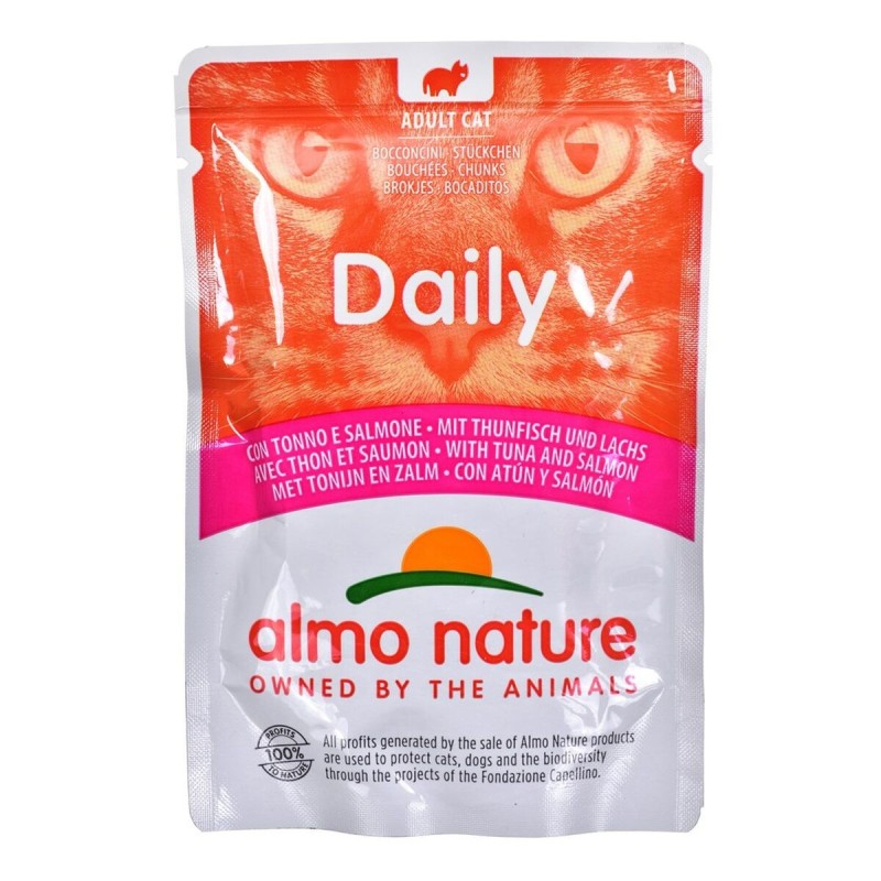 Aliments pour chat Almo Nature Nature Daily Saumon Thon 70 L 70 g