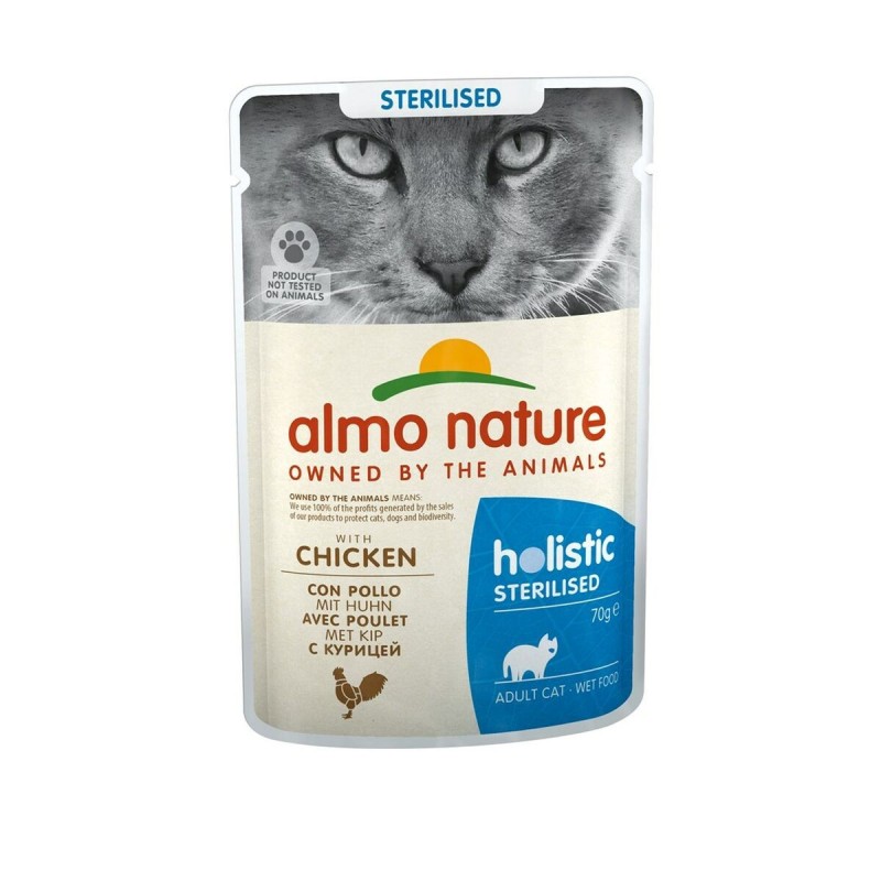 Aliments pour chat Almo Nature Holistic Sterilised Poulet 70 L 70 g