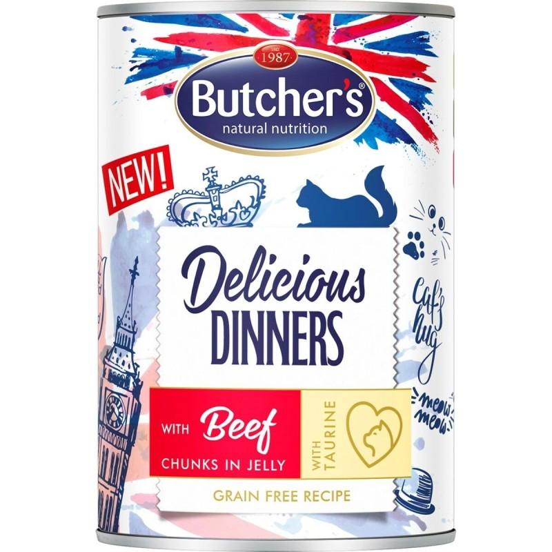 Aliments pour chat Butcher's Delicious Dinners Poulet Veau 400 g