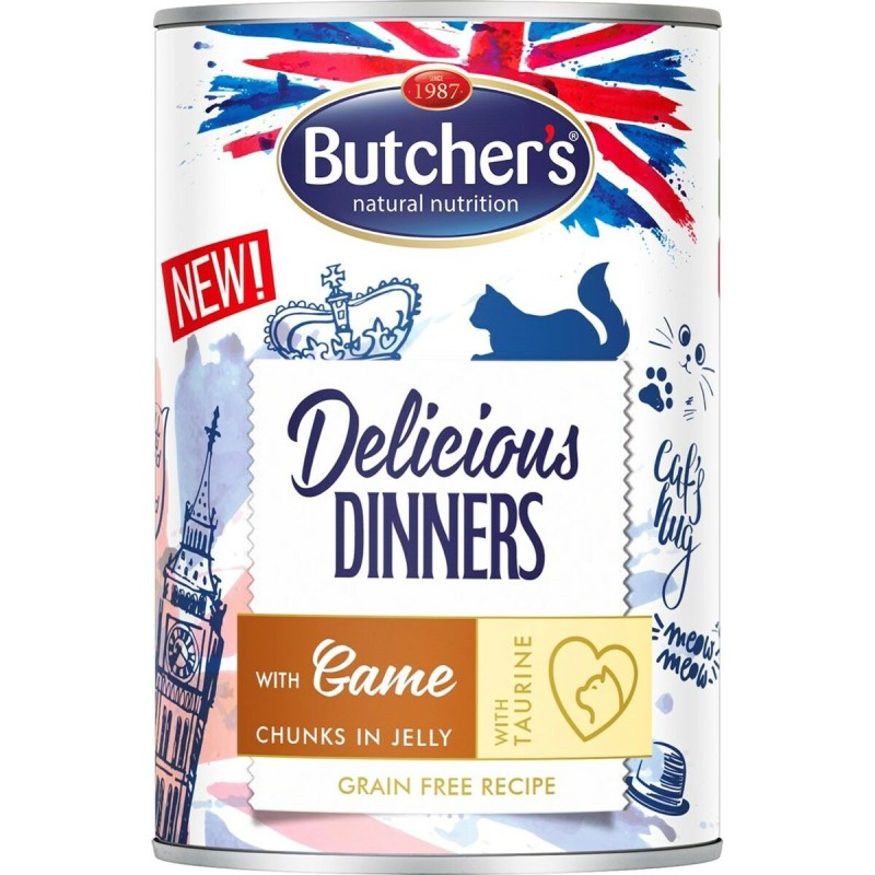 Aliments pour chat Butcher's Delicious Dinners Poulet Sanglier 400 g