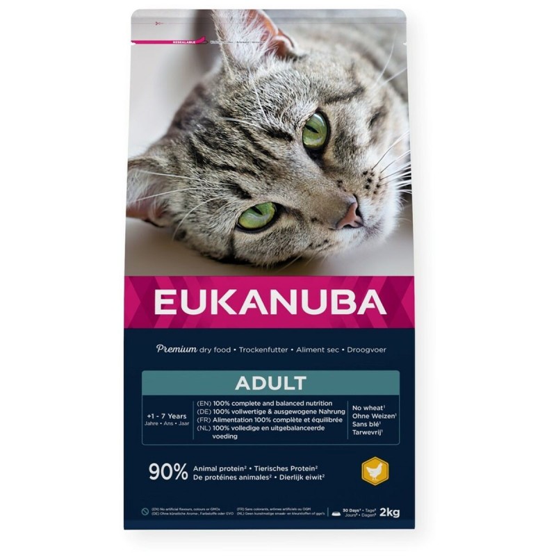 Aliments pour chat Eukanuba Adult Chicken Poulet 2 Kg