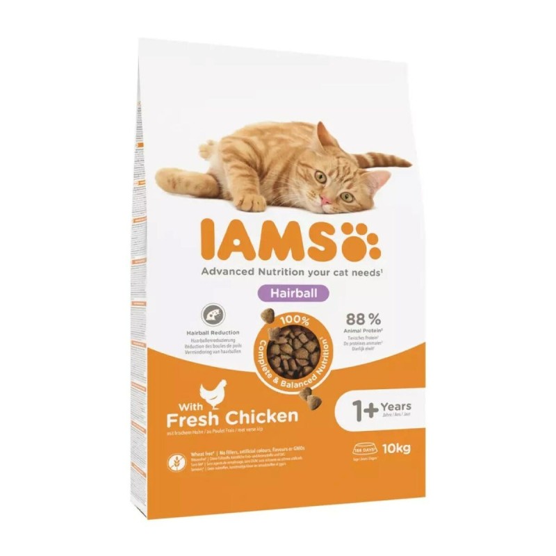 Aliments pour chat IAMS Advanced Nutrition Hairball Control Poulet 10 kg