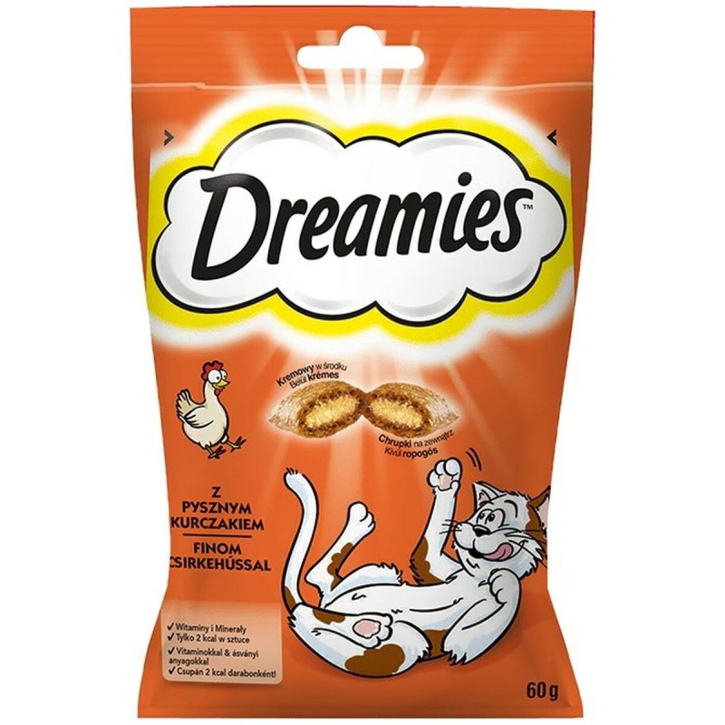 Collation pour Chat Dreamies Confiseries Poulet Viande de bœuf 60 L 60 g