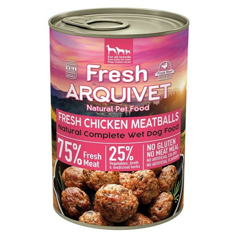 Alimentation humide Arquivet Fresh Chicken Meatballs Poulet 400 g